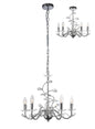 Diyas Willow 50cm  WITHOUT SHADE 5 Light E14 Polished Chrome/Crystal Ceiling Pendant Light Fitting