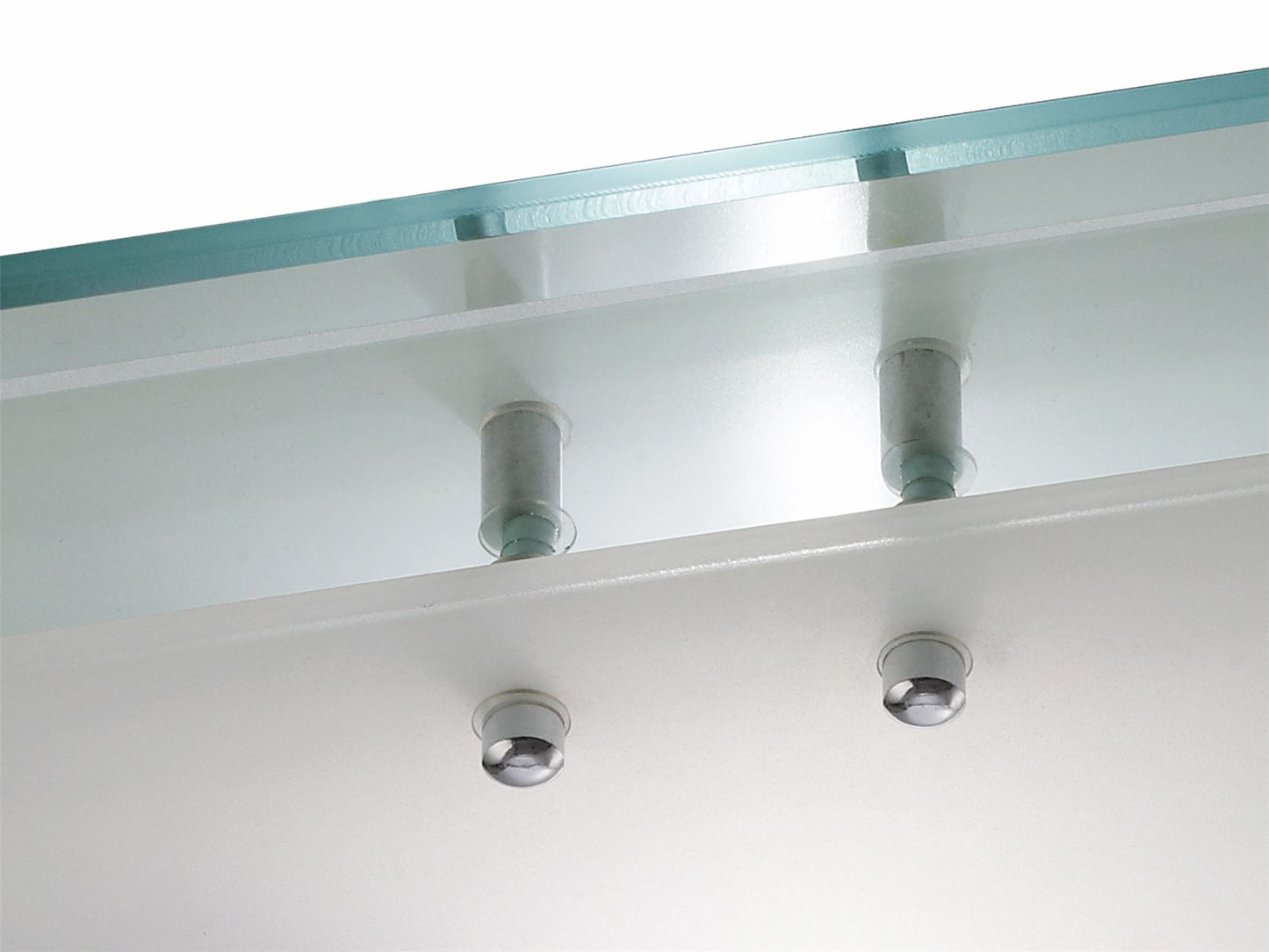 Deco Mira Ceiling Light, 350mm Square, 2 Light E27 Polished Chrome