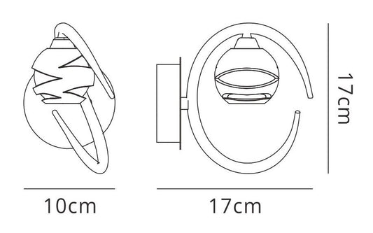 Mantra Loop Wall Light Switched 1 Light G9 ECO, Antique Brass