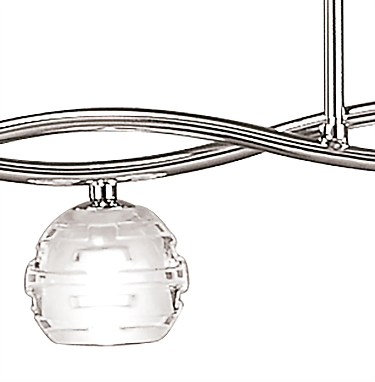 Mantra Dali Telescopic Pendant Line 5 Light G9, Polished Chrome