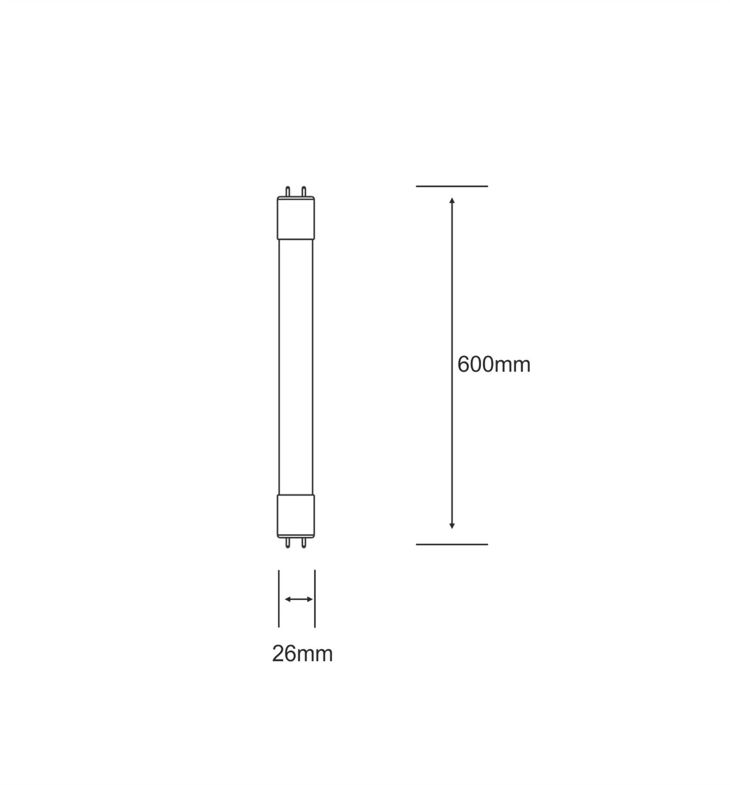 Luxram Truevision LED T8 Plus 26mm 0.6m G13 12W White 6400K 270° 1200lm LED