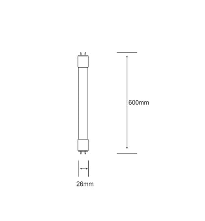 Luxram Truevision LED T8 Plus 26mm 0.6m G13 12W White 6400K 270° 1200lm LED