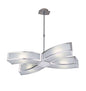 Mantra Duna GU10 Pendant 4 Light L1/SGU10, Polished Chrome/White Acrylic, CFL Lamps INCLUDED