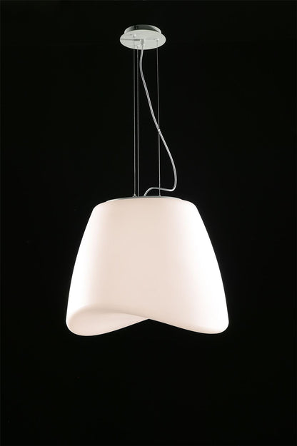 Mantra M1505 Cool Pendant 3 Light E27 Round Outdoor IP44, Matt White/Opal White