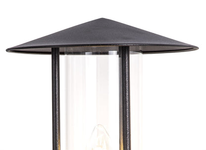 Deco Dalton Wall Light 1 Light E27 IP44 Exterior Black/Clear