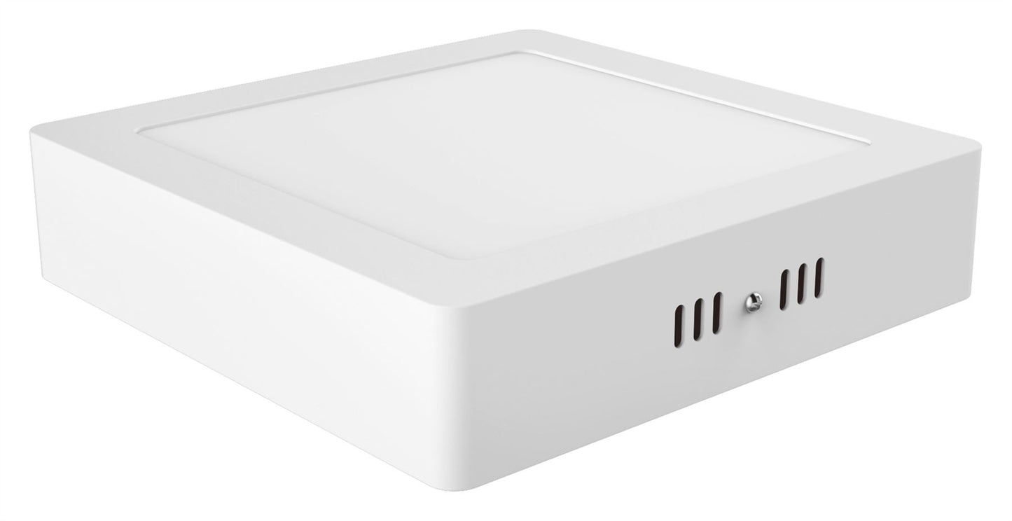 Techtouch Intego SM Ecovision Intego Surface Mounted Ecovision, 210mm, Square, 18W LED, Pure White, 6400K, 1500lm, 120°, White Frame, Inc. Driver, 2yrs Warranty