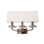 Mantra Akira Wall Light Switched 3 Light E14, Antique Brass with Cream Shade