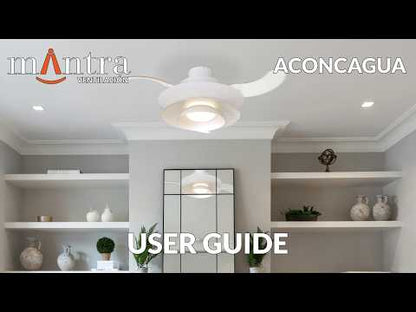 Aconcagua 50cm 20W LED Dimmable Ceiling Light With Built-In 30W DC Fan, 3000-5000K Remote Control, 3600lm, Coffee, 5yrs Warranty