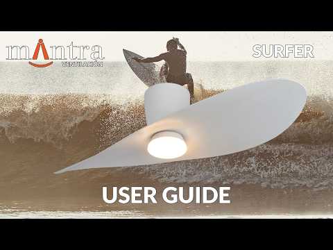 Surfer 112 x 30cm 18W LED Dimmable Ceiling Light With Built-In 40W DC Fan, 3000-5000K Remote Control, 3600lm, White/Wood, 5yrs Warranty